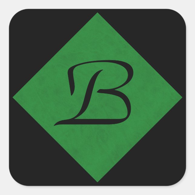 Adesivo Quadrado Casino Casino Casino Personalizado do Velvet Verde (Frente)