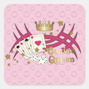 Adesivo Quadrado Casino Queen