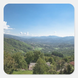 Adesivo Quadrado Castelnuovo di Garfagnana, Toscana, Itália -