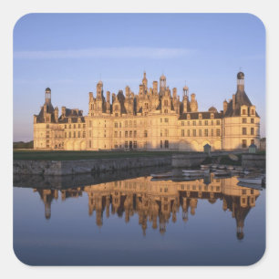 Adesivo Quadrado Castelo Chambord, Vale do Loire, França
