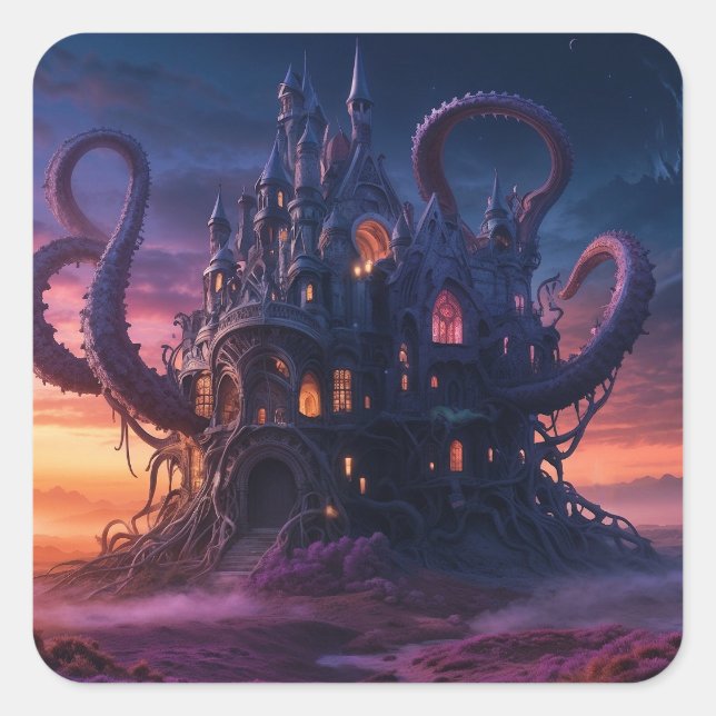 Adesivo Quadrado Castelo Cósmico de Eons Long Past (Frente)