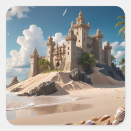 Adesivo Quadrado Castelo da Praia das Possibilidades