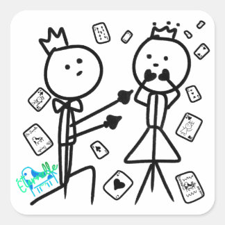 Adesivo Quadrado Castelo de Cartas