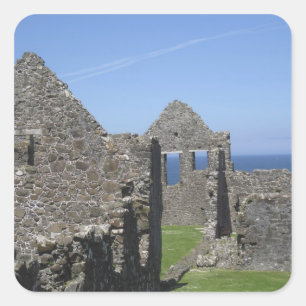 Adesivo Quadrado Castelo de Dunluce perto de Bushmills e Portrush,