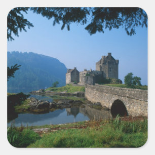 Adesivo Quadrado Castelo Eilean Donan, Highlands, Escócia 2