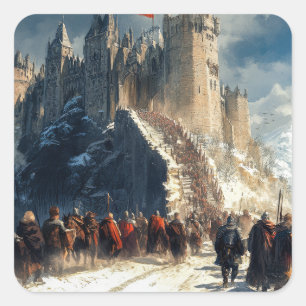 Adesivo Quadrado Castelo Medieval