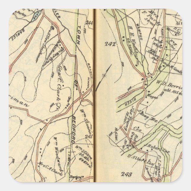 Adesivo Quadrado Castelo Norte, Nova Iorque (Frente)