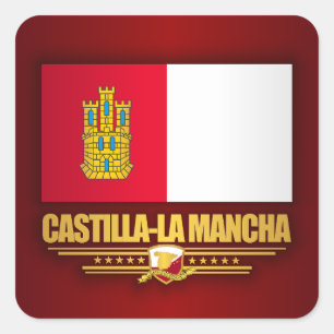Adesivo Quadrado Castilla-La Mancha Flag