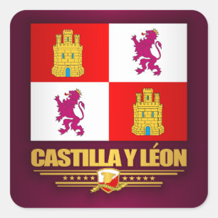 Adesivo Quadrado Castilla y Leon Flag