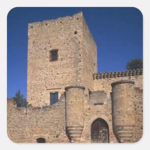 Adesivo Quadrado Castle Pedraza, Castela Leão, Espanha 2