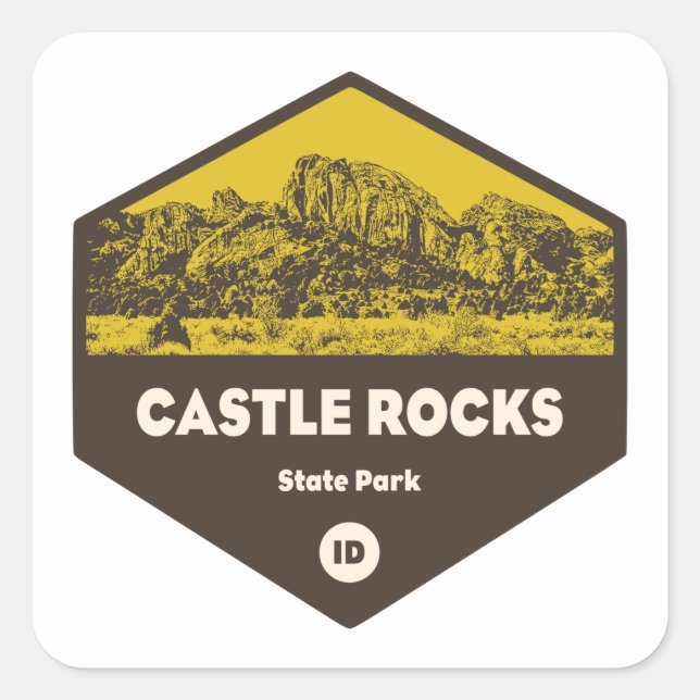 Adesivo Quadrado Castle Rocks State Park Idaho (Frente)