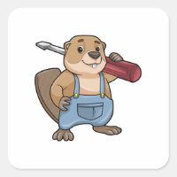 Castor como artesão com chave inglesa