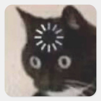 Adesivo Quadrado cat