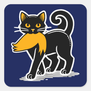 Adesivo Quadrado Cat Ladies Kamala Harris Walz 2024 Blue