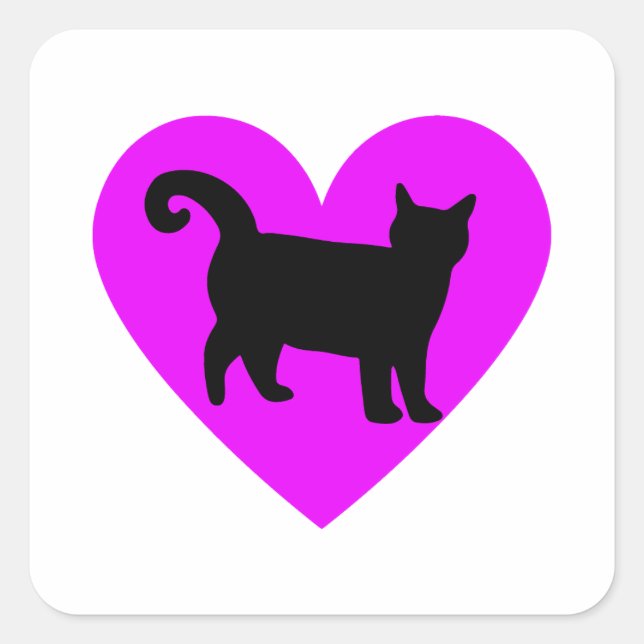Adesivo Quadrado Cat Lover (Frente)