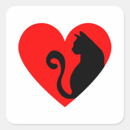 Adesivo Quadrado Cat Lover
