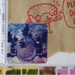 Adesivo Quadrado Cat Witch Moon Goddess Wiccan Cat Person 