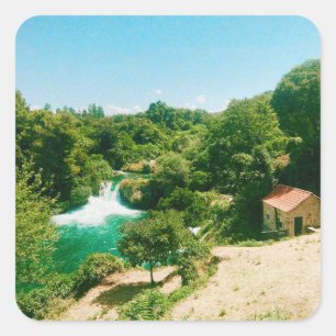 Adesivo Quadrado Catarata Krka, Parque Nacional Krka, Croácia