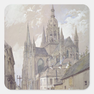 Adesivo Quadrado Catedral de Bayeux, vista do sudeste
