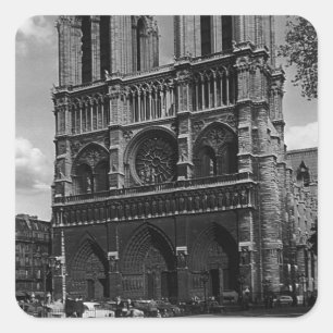 Adesivo Quadrado Catedral de Notre Dame Paris França Antiga