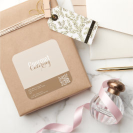 Adesivo Quadrado Catering Gourmet