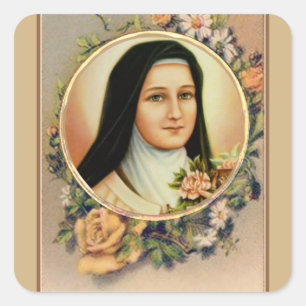 Adesivo Quadrado Católica Santa Teresinha do Menino Jesus