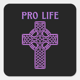 Adesivo Quadrado Católico Romano Pro Life