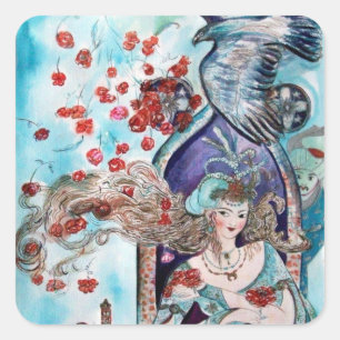 ADESIVO QUADRADO CAUDA FEERICAMENTE TURCA