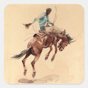 Adesivo Quadrado Cavaleiro de Brinco 2 por Edward Borein