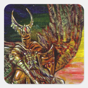 Adesivo Quadrado Cavaleiro Escuro