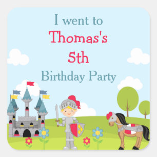 Adesivo Quadrado Cavaleiro Louro Bonito 'Eu fui para'