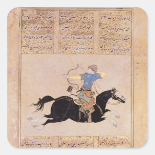 Adesivo Quadrado Cavaleiro que tira seu arco