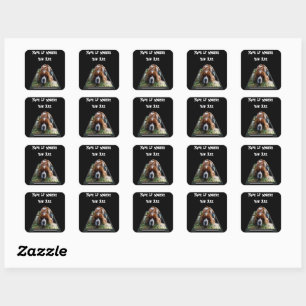 Adesivo Quadrado Cavalier Spaniel, Stickers Quadrados