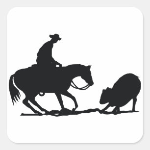 Adesivo Quadrado Cavalo de Corte