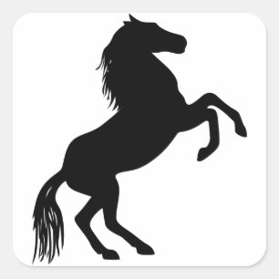 Adesivo Quadrado Cavalo de Criação Silhouette