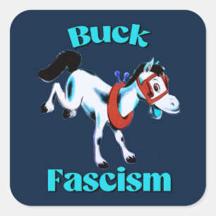 Adesivo Quadrado Cavalo Retro Bonito - Fascismo Inverso