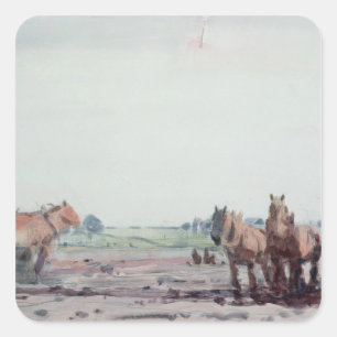 Adesivo Quadrado Cavalos de Voo