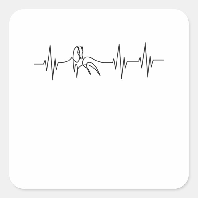 Adesivo Quadrado Cavalos Pulsação de Rider Pulse Ponny (Frente)