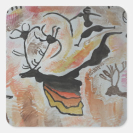 Adesivo Quadrado Cave Art Abstrato
