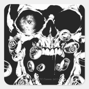 Adesivo Quadrado Caveira e Anéis