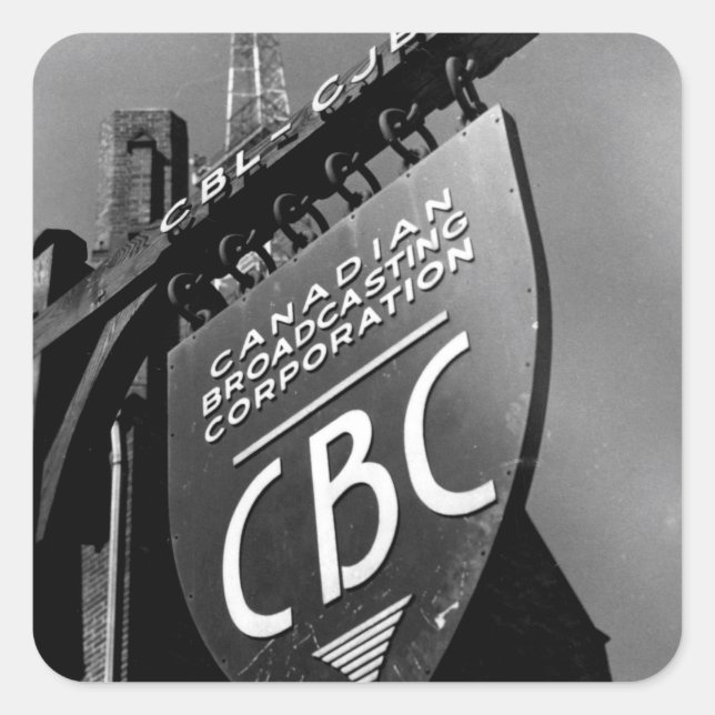 Adesivo Quadrado CBC Jarvis Street Sign (1940) (Frente)
