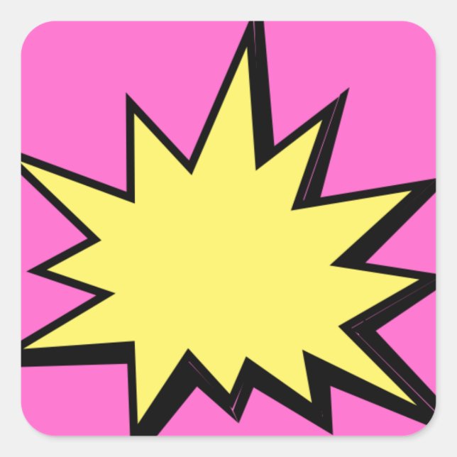 ADESIVO QUADRADO CBPG COMICBOOK POW BANG ACTION GRAPHIC SHARP OUTBU (Frente)