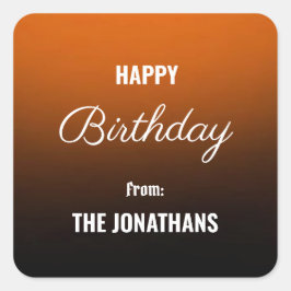 Adesivo Quadrado Celebração Clássica: Vinheta Praça de Aniversário