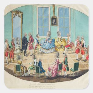 Adesivo Quadrado Celebração do ano novo em Viena em 1782, 1783
