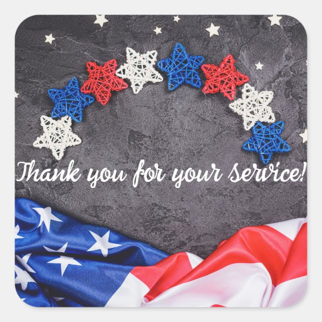 Adesivo Quadrado Celebração Patriótica (Frente)