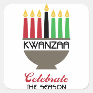 Adesivo Quadrado Celebrar Kwanzaa