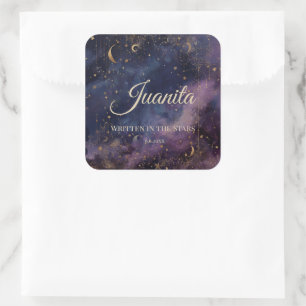 Adesivo Quadrado Celestial Quinceañera, personalizado