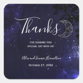 Adesivo Quadrado Celestial Starry Night com Dourado Casamento da Lu