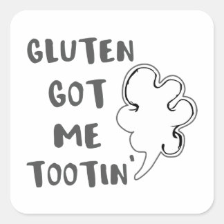 Adesivo Quadrado Celiac Awarness Gluten Me Trouxe Tootin