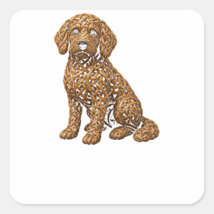 Adesivo Quadrado Celta Nó Celular Goldendoodle